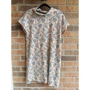 Mely New York Leaf Print Dress Size Large